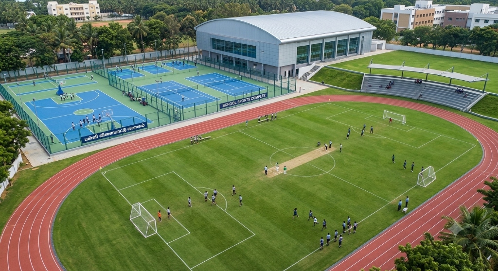 Spacious Sports Grounds & Courts